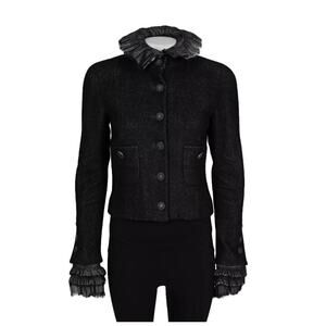 NWOT Chanel 2013 Black Cropped Jacket Sz.38